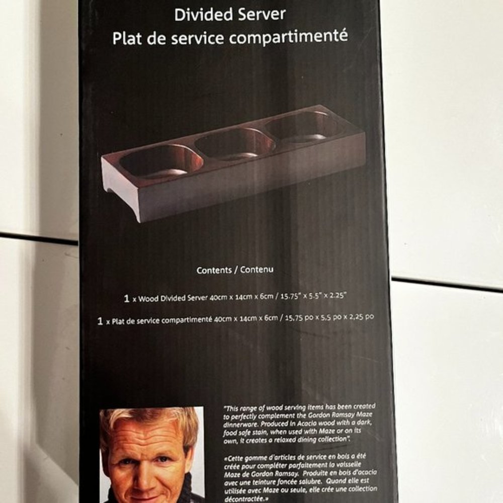 Wood Divided Server / Gordon Ramsay / Maze by Royal Doulton   (new in‎ box)